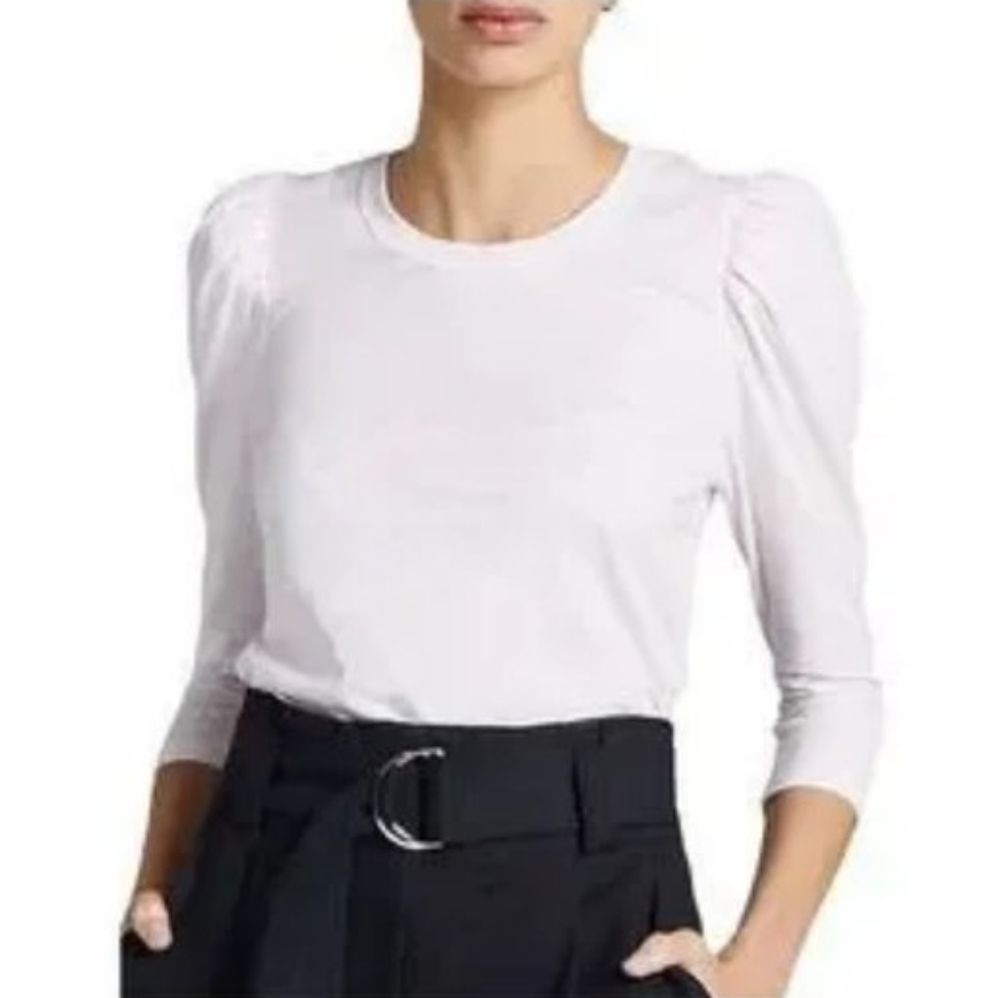 A.L.C puff sleeve white blouse